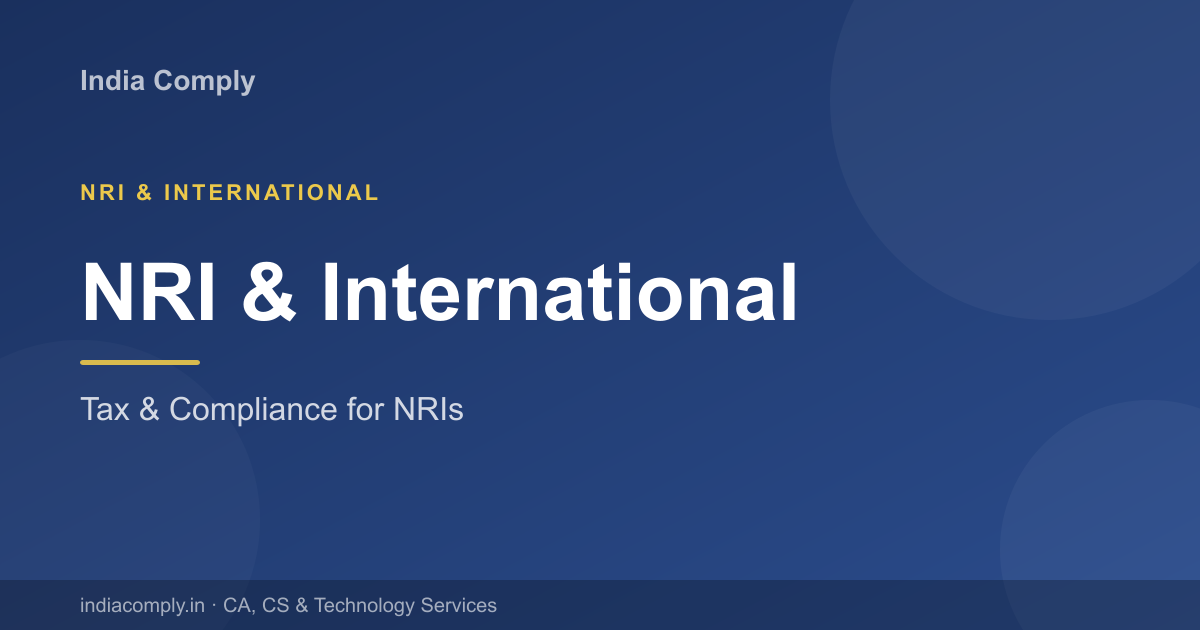 NRI taxation in India guide
